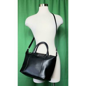 Emma & Sophia Leather Shoulder Crossbody Satchel Style Handbag Purse